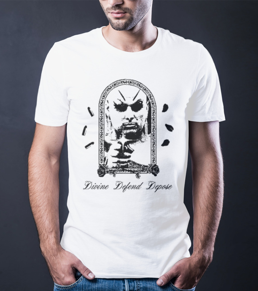 Divine Defend Depose Catchinglizards Mirror Reflection Roses T-Shirt