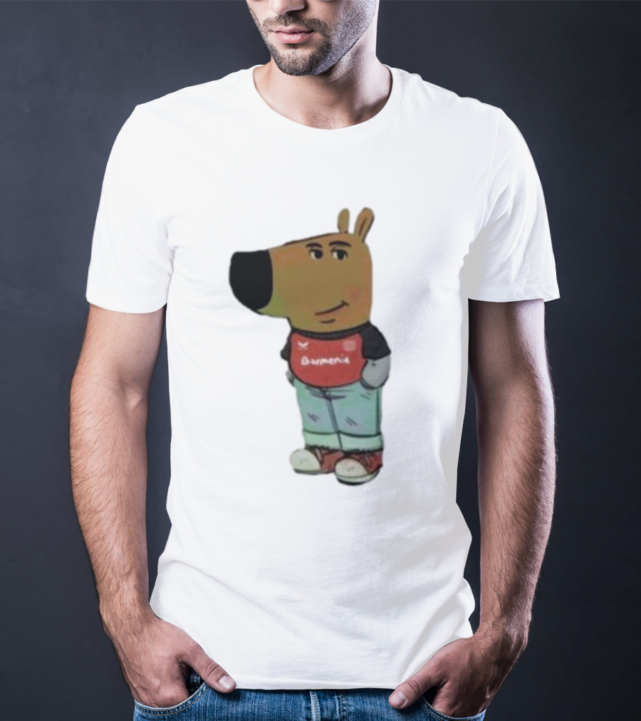 Chill Guy Dog Bayer 04 Leverkusen Mascot Wearing Red Black T-Shirt