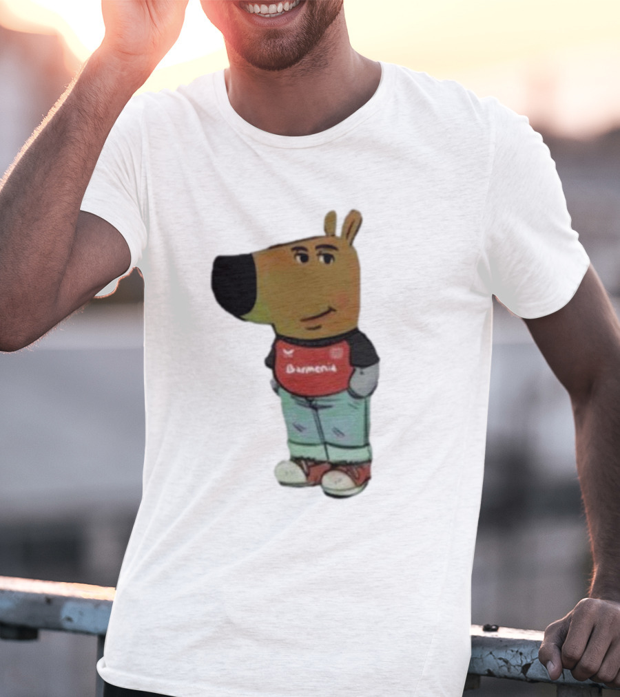 Chill Guy Dog Bayer 04 Leverkusen Mascot Wearing Red Black T-Shirt