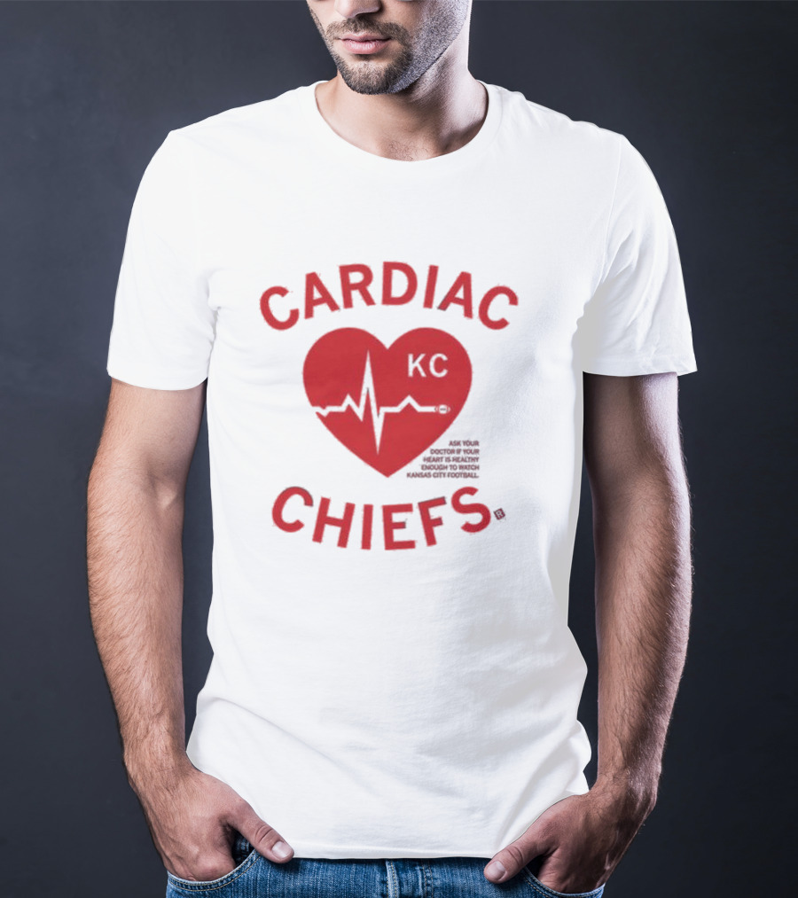 Cardiac Chiefs KC Heartbeat Kansas City Football T-Shirt