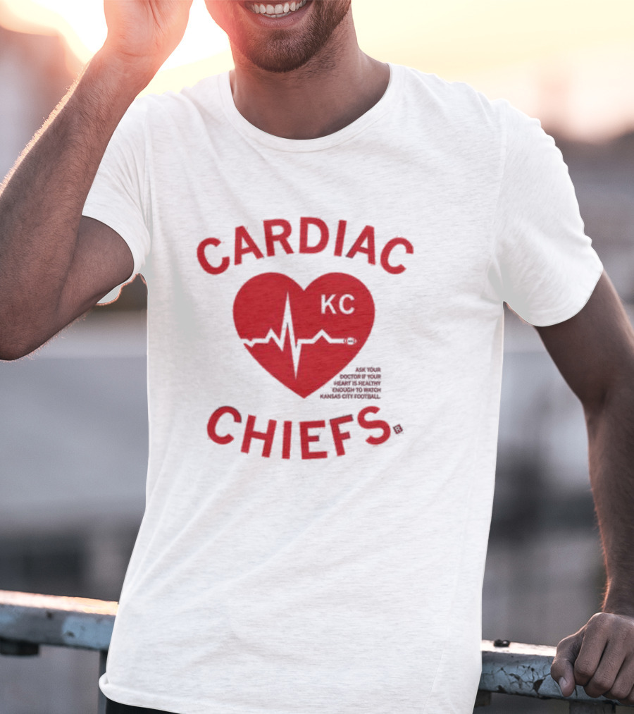 Cardiac Chiefs KC Heartbeat Kansas City Football T-Shirt
