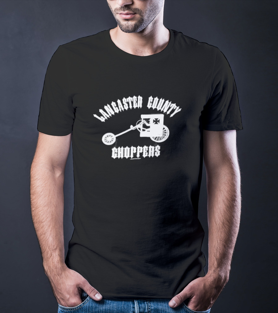 Lancaster County Choppers Amish Buggy Motorcycle Fusion T-Shirt