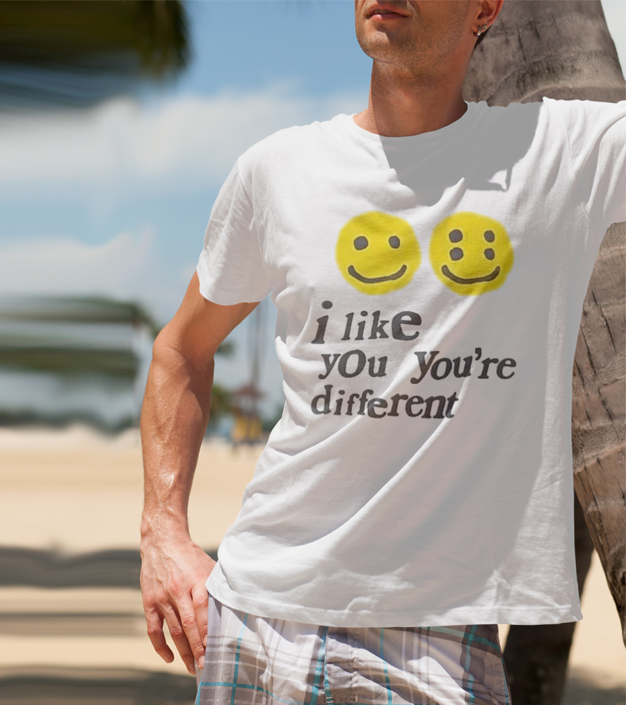 Cactus Plant Flea Market I Like You You're Different Smiley Faces T-Shirt