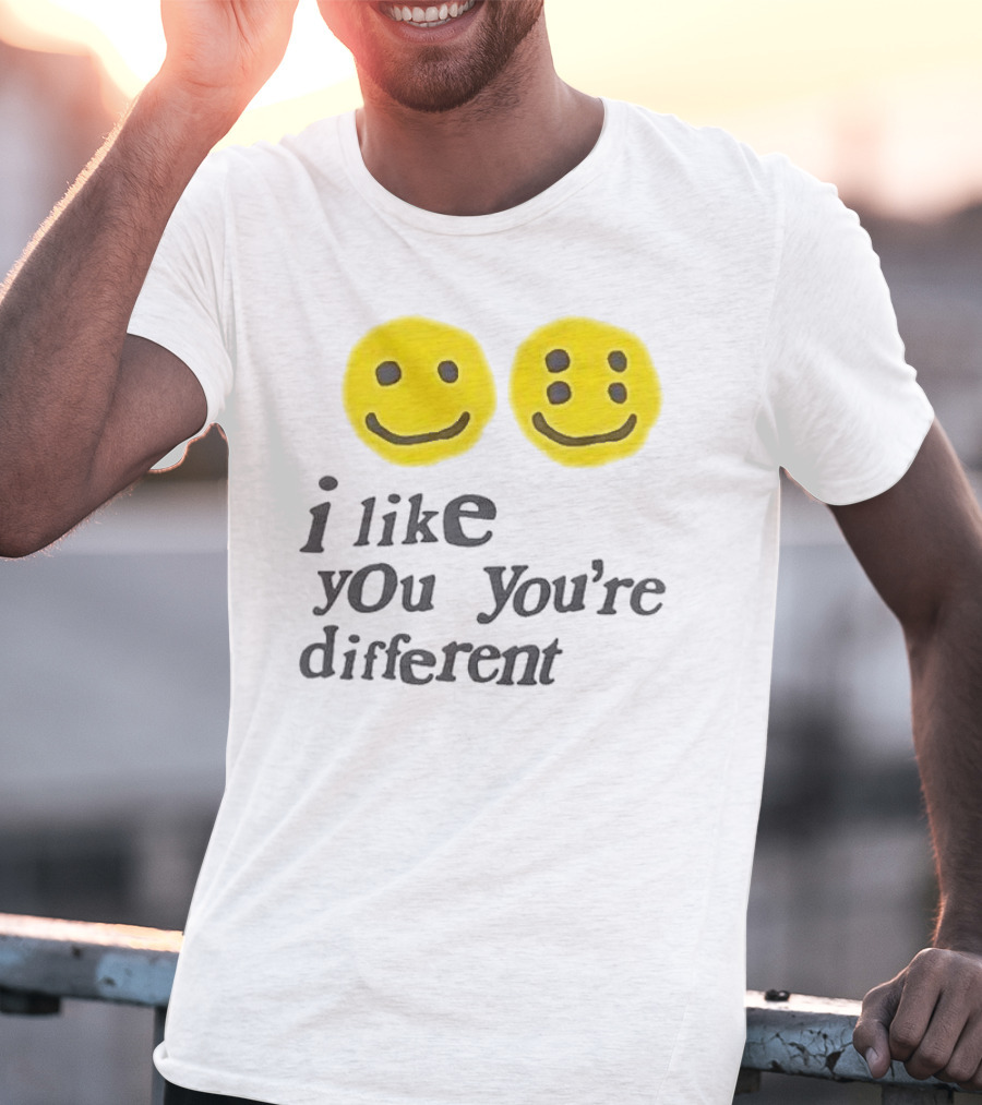 Cactus Plant Flea Market I Like You You're Different Smiley Faces T-Shirt