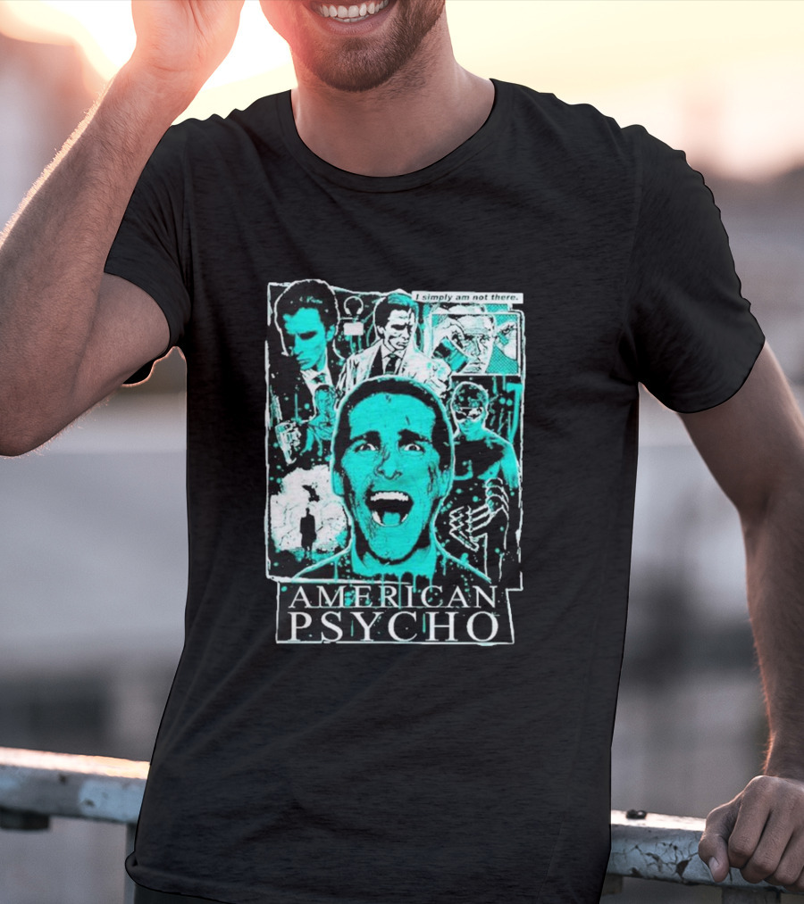 American Psycho Patrick Bateman I Simply Am Not There Collage T-Shirt