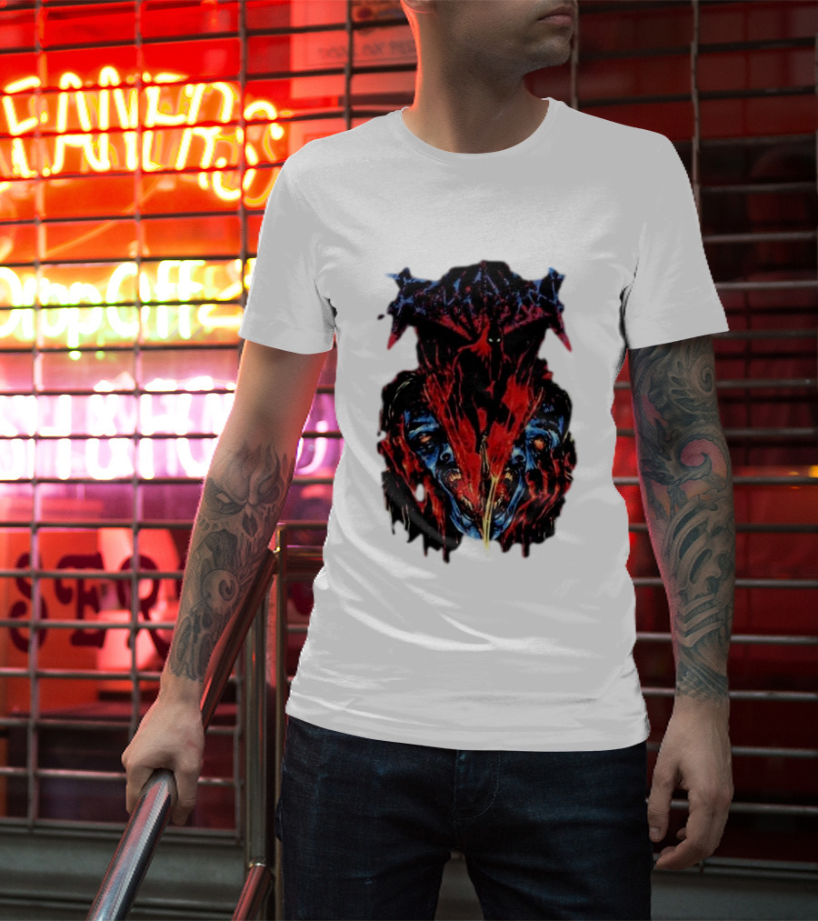 Revocation Nihilistic Violence Album Art Two Colossal Colorful Faces T-Shirt