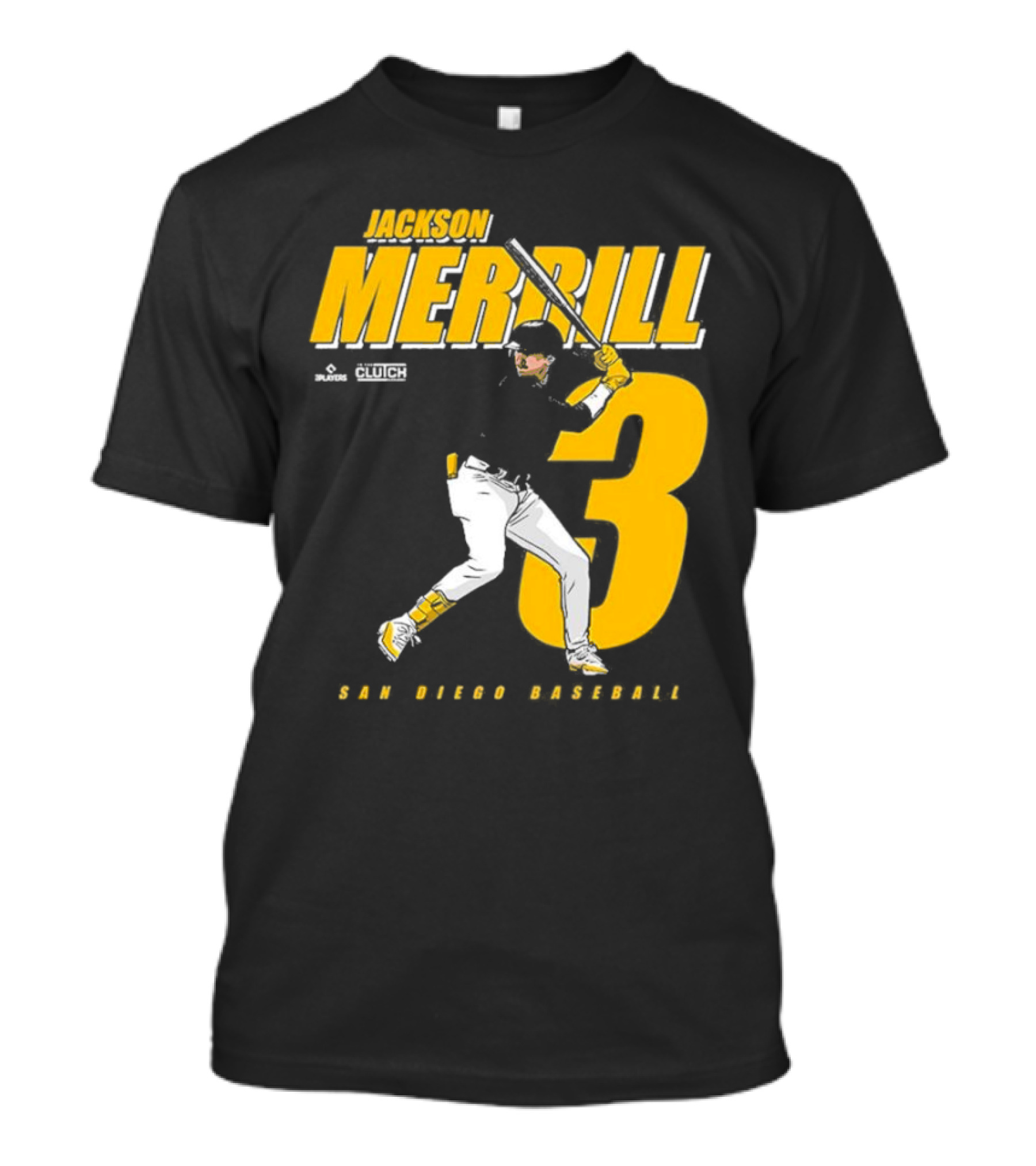 Jackson Merrill 3 San Diego Baseball Clutch Players T-Shirt
