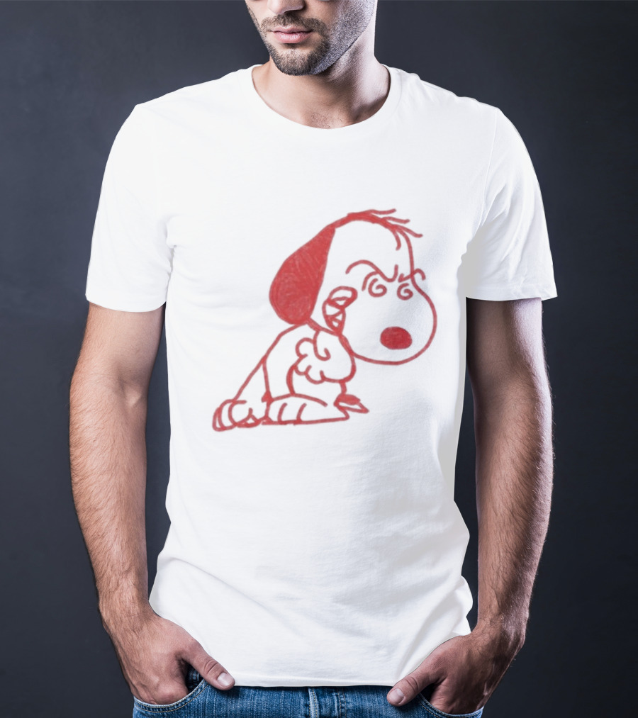 Evil Angry Snoopy Drawing T-Shirt