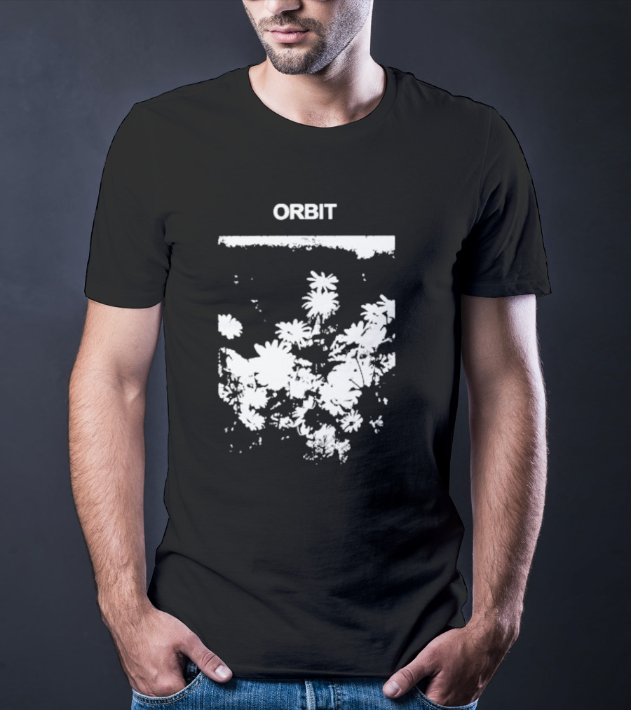Orbit Flowers White Silhouettes T-Shirt