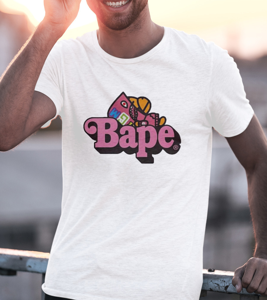 Bape Pink Shark Milo WGM T-Shirt