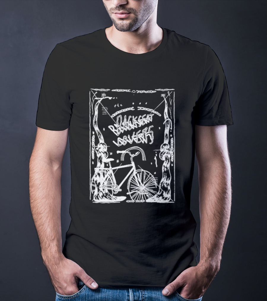 Backseat Lovers Spooky Bike In Enchanted Forest Frame T-Shirt