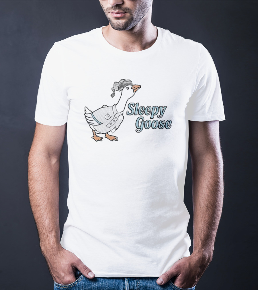 Sleepy Goose In Nightcap And Pajamas T-Shirt