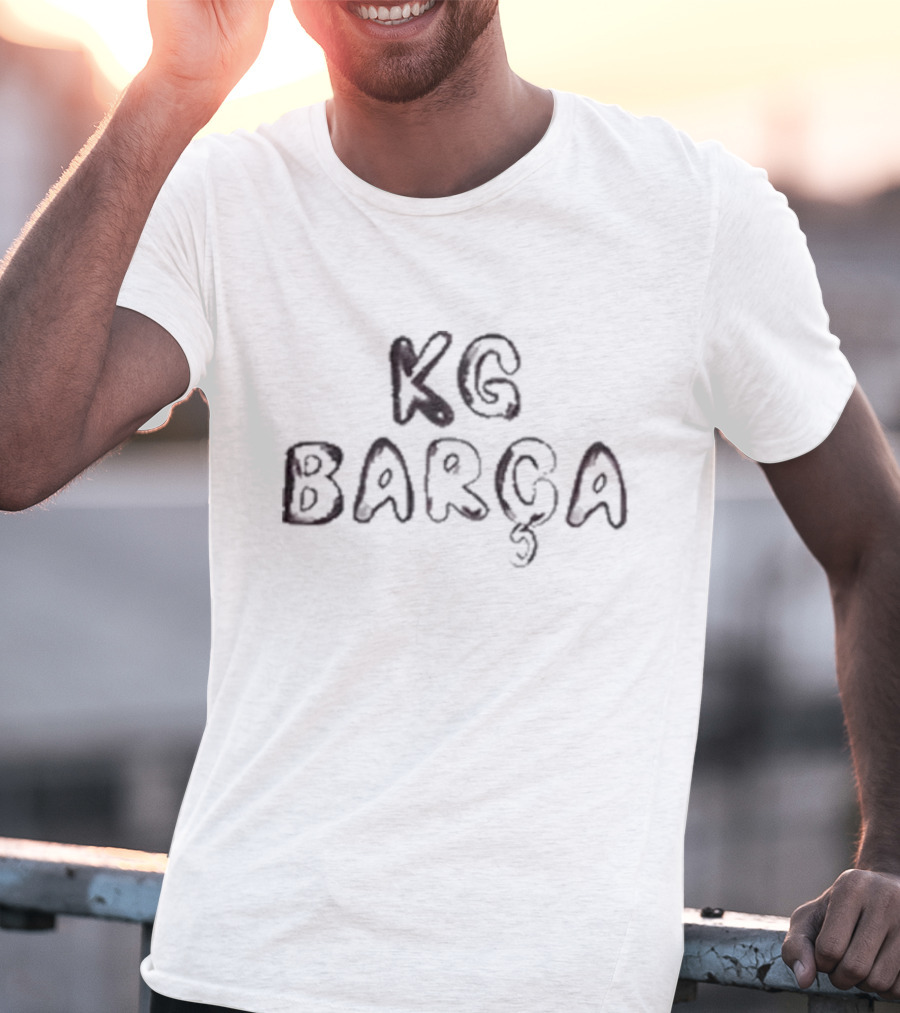Kg Bargca Barcelona Comic Style Playful Font T-Shirt