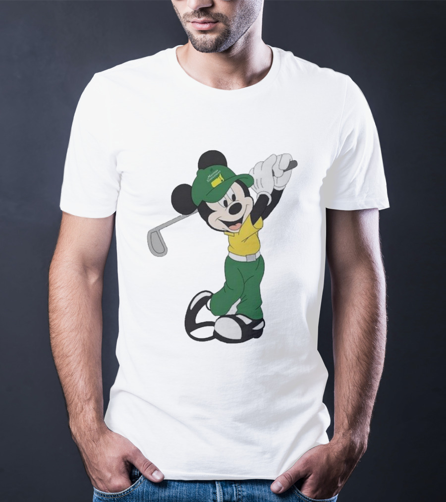 Mickey Mouse Golf Masters Tournament Iconic Swing T-Shirt