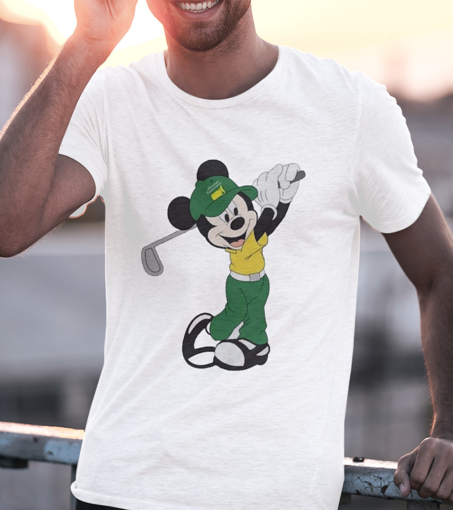 Mickey Mouse Golf Masters Tournament Iconic Swing T-Shirt