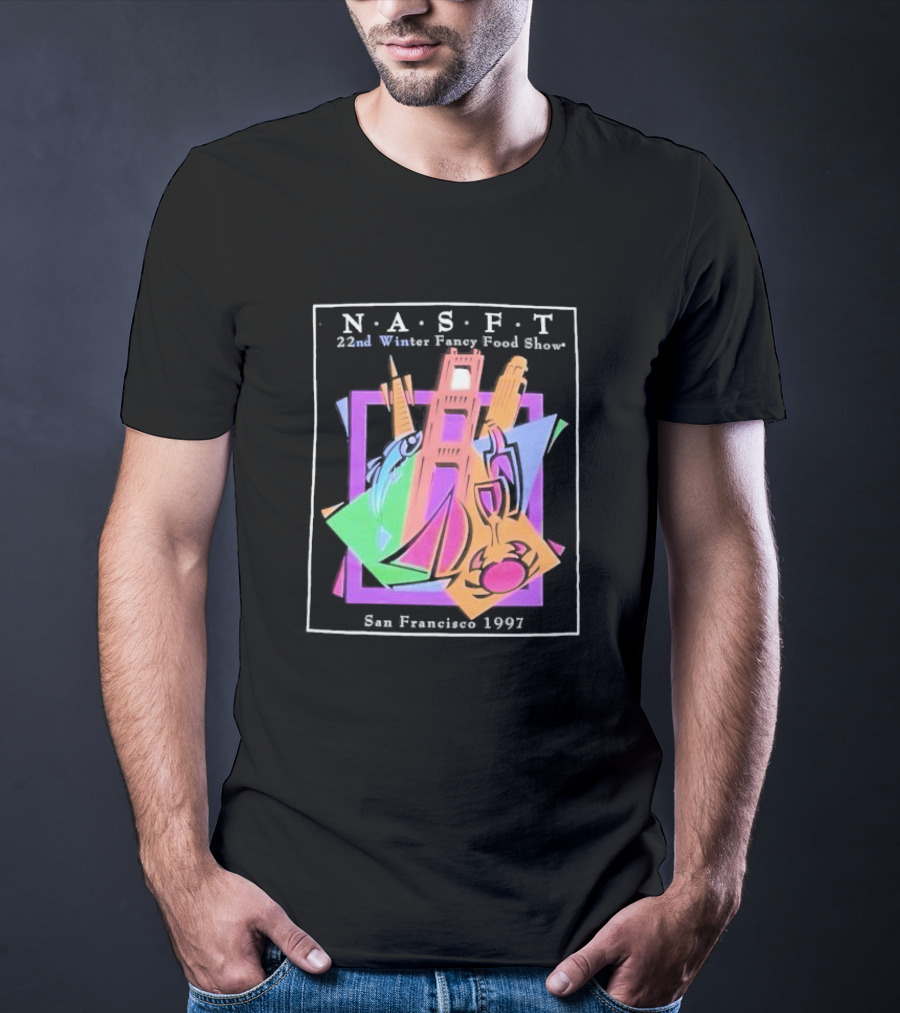 N.A.S.F.T. 22nd Winter Fancy Food Show San Francisco 1997 Black T-Shirt
