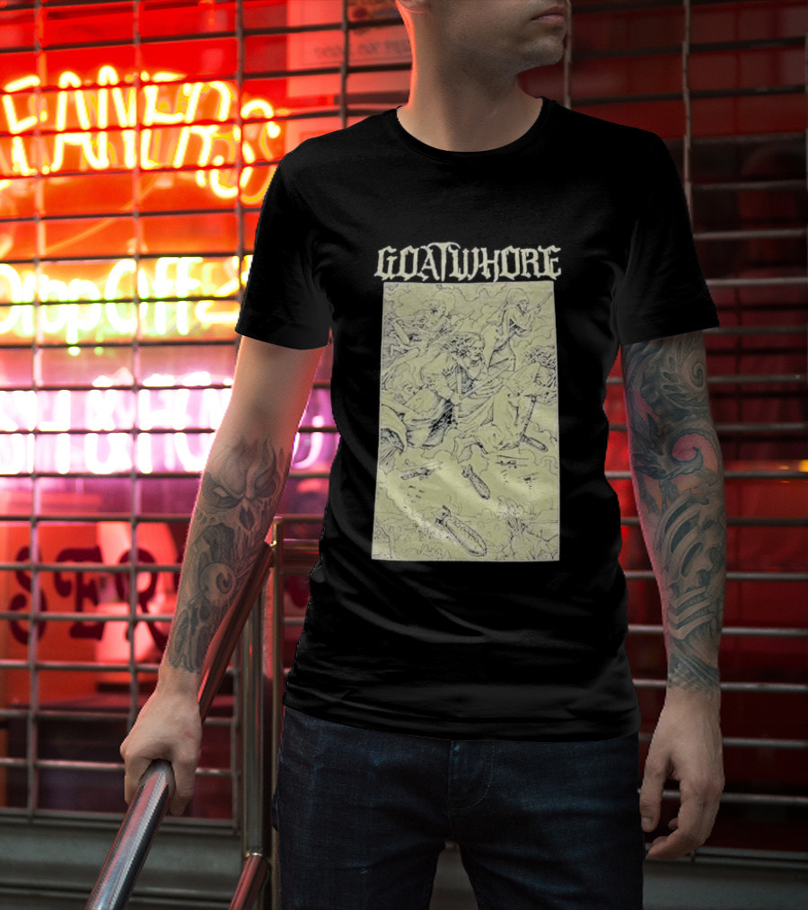 Goatwhore Band Illustration With Mythical Figures And Creatures T-Shirt