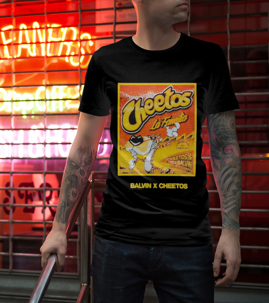 Cheetos La Familia Merch Balvin X Cheetos Collaboration T-Shirt