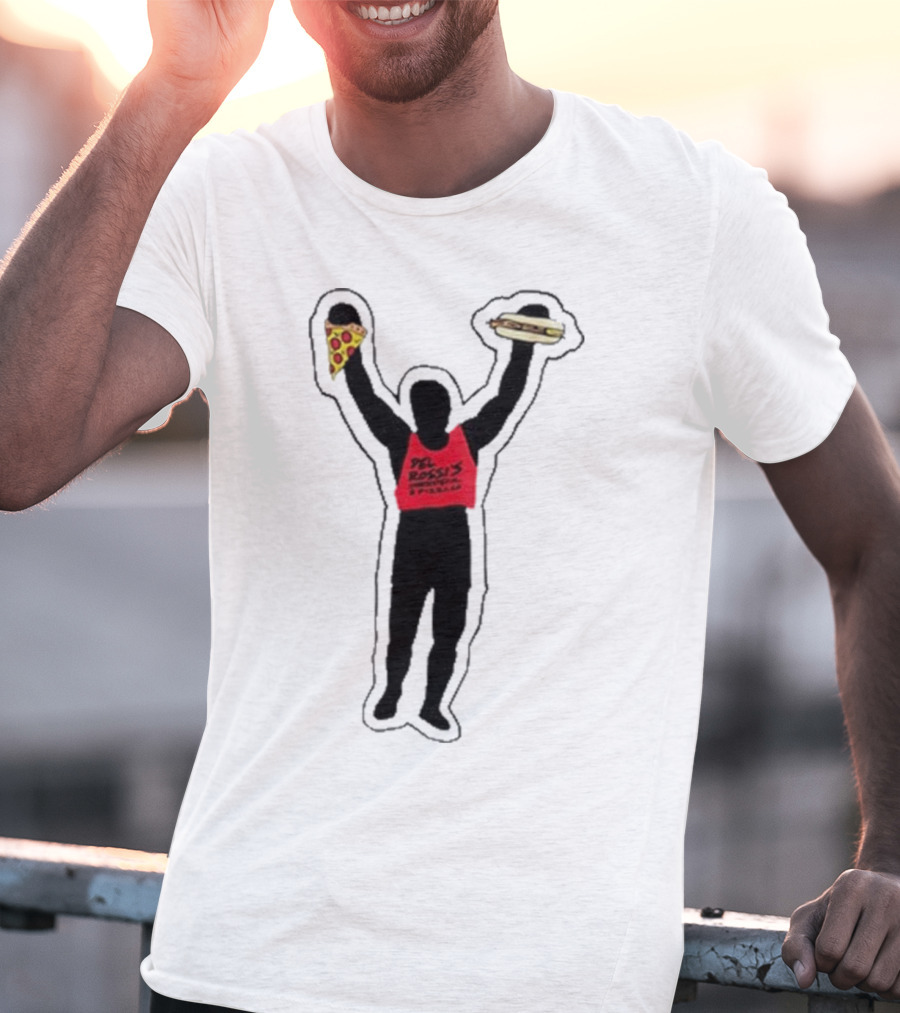 Dave Portnoy Del Rossi’s Strongman Cheesesteak Pizza T-Shirt