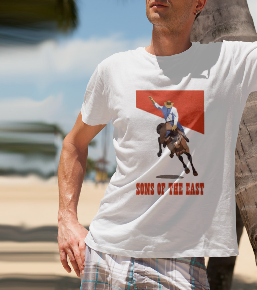 Sons Of The East Cowboy Riding Bucking Horse T-Shirt
