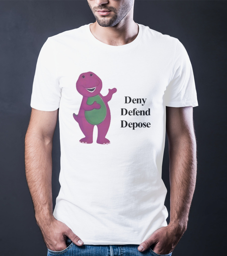 Barney The Dinosaur Deny Defend Depose Barney T-Shirt