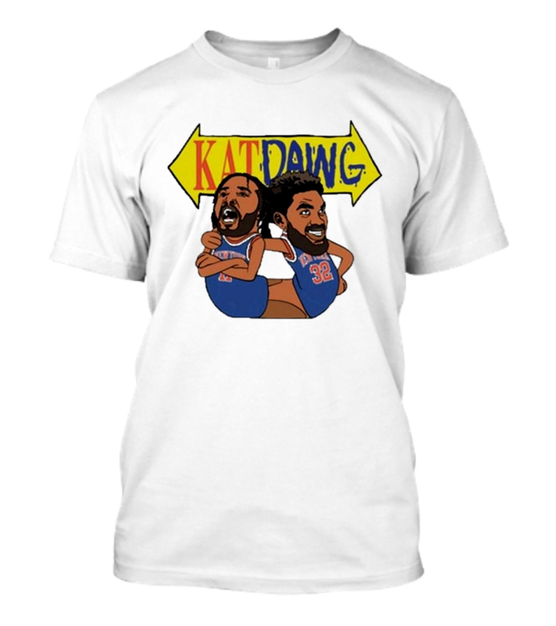 Big Knick Energy Kat Dawg Basketball Cartoon Duo T-Shirt