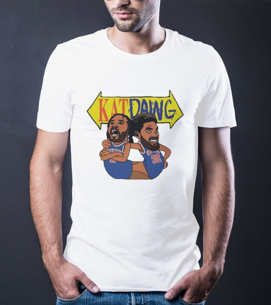 Big Knick Energy Kat Dawg Basketball Cartoon Duo T-Shirt