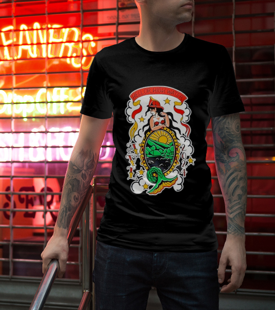 Hell Or High Water Mermaid Asheville T-Shirt