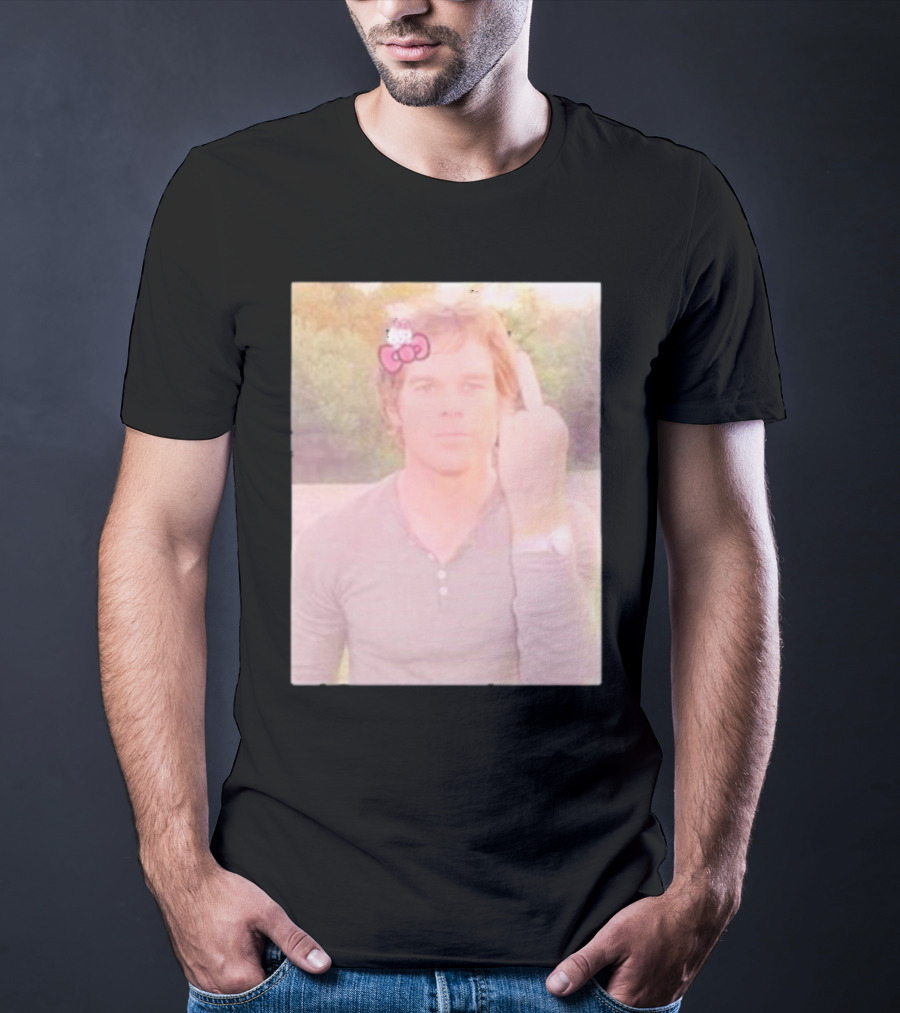 Dext Morgan Hello Kitty Coquette Bow Gesture T-Shirt