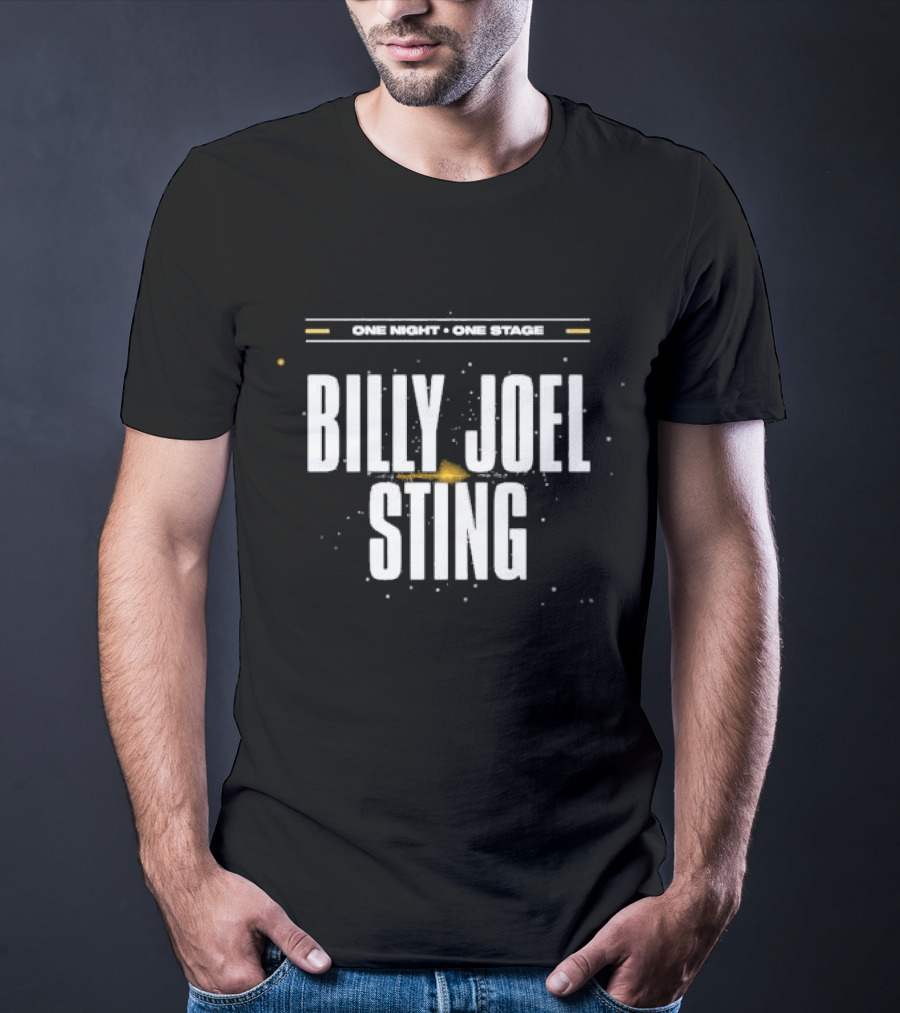 One Night One Stage Billy Joel Sting 2025 Tour T-Shirt