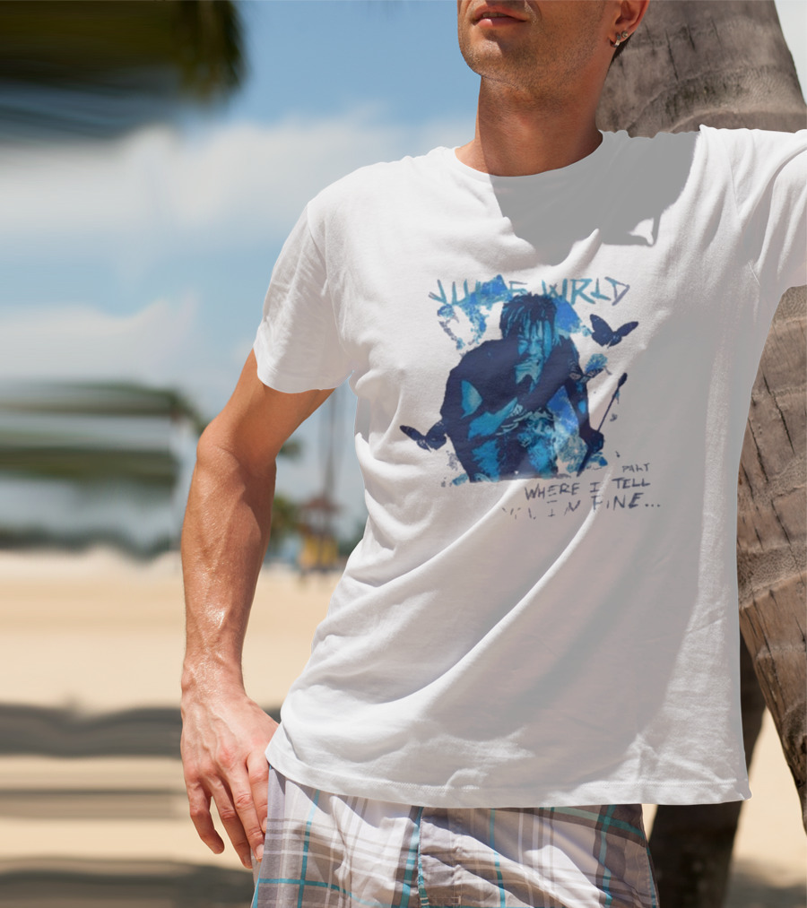 Juice Wrld Wishing Well 999 Butterfly Where I Tell You I'm Fine T-Shirt