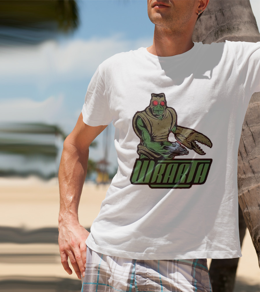 Wrarth Warrior Doctor Who Alien Creature With Claws And Spaceship Gun T-Shirt