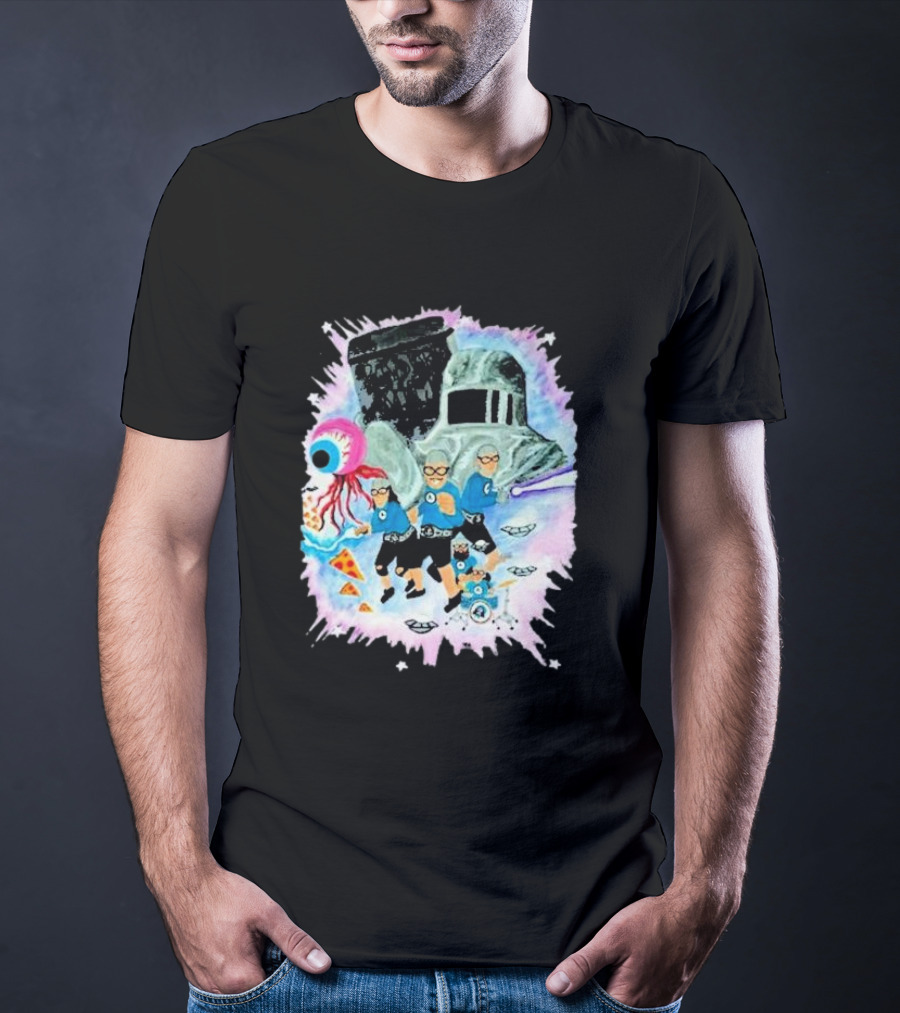 Sanguisugabogg Free Luigi Powdered Milk Pizza Eyeball Space Adventures With Aquabats Helmet And UFOs T-Shirt