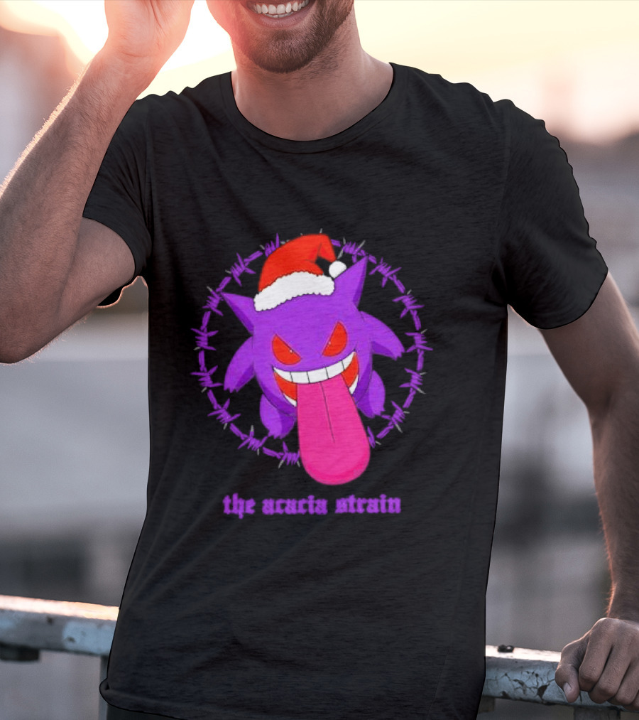 The Acacia Strain Gengar Santa Barbed Circle T-Shirt
