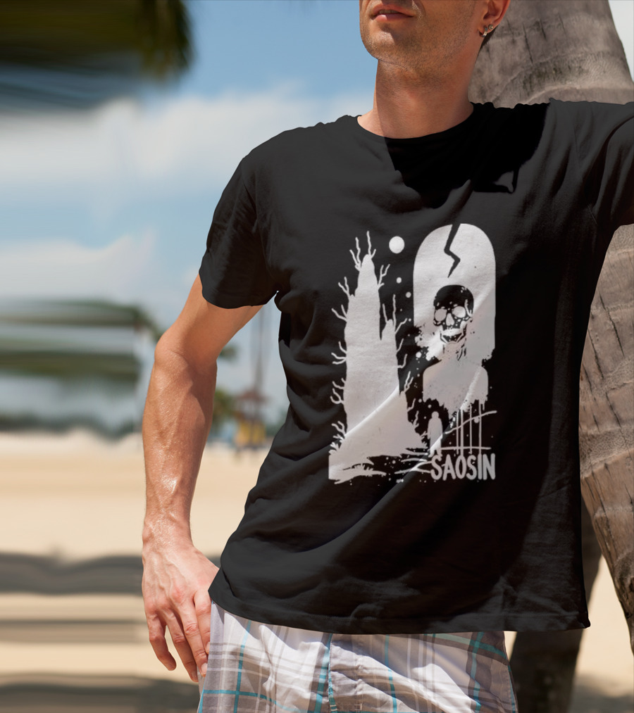 Saosin Over Skeleton Skull And Tree T-Shirt