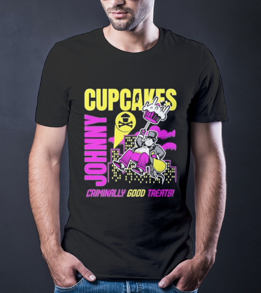 Johnny Cupcakes Criminally Good Treats Top Hat Cupcake City Adventure T-Shirt