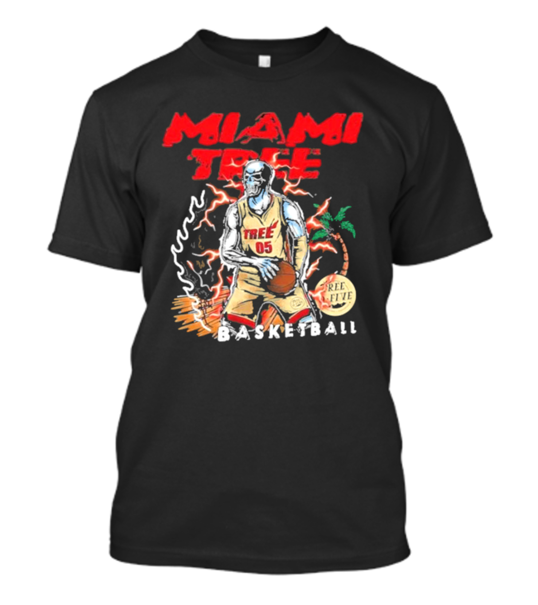 MIAMI TREE TREE 05 REE FIVE BASKETBALL T-Shirt