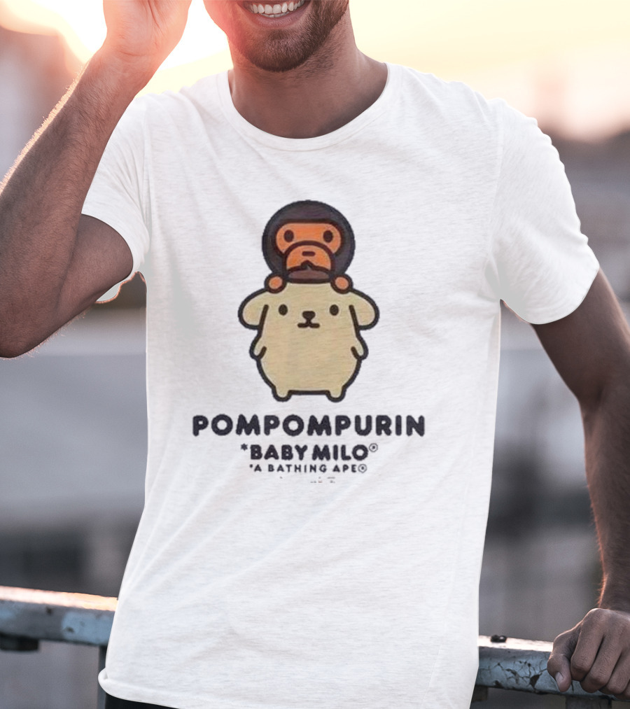 Pompompurin Baby Milo A Bathing Ape Collaboration Sanrio Ginza T-Shirt