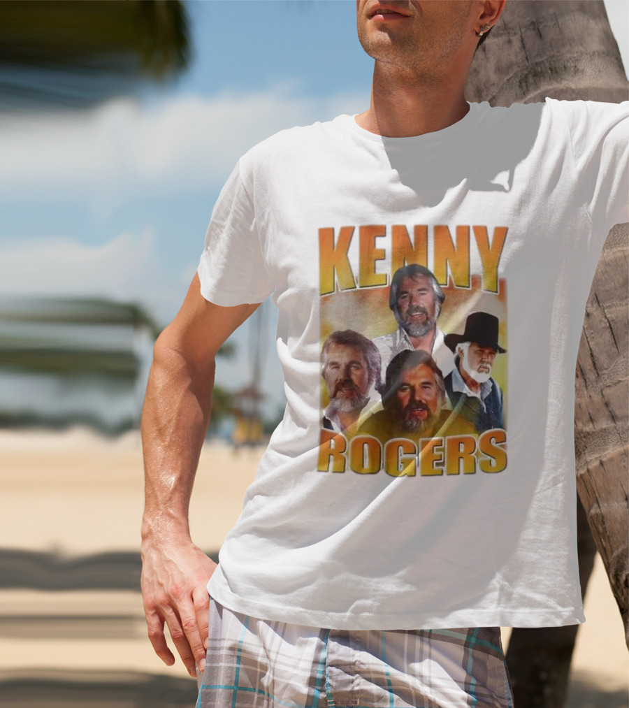 Kenny Rogers Multiple Portrait Collage T-Shirt