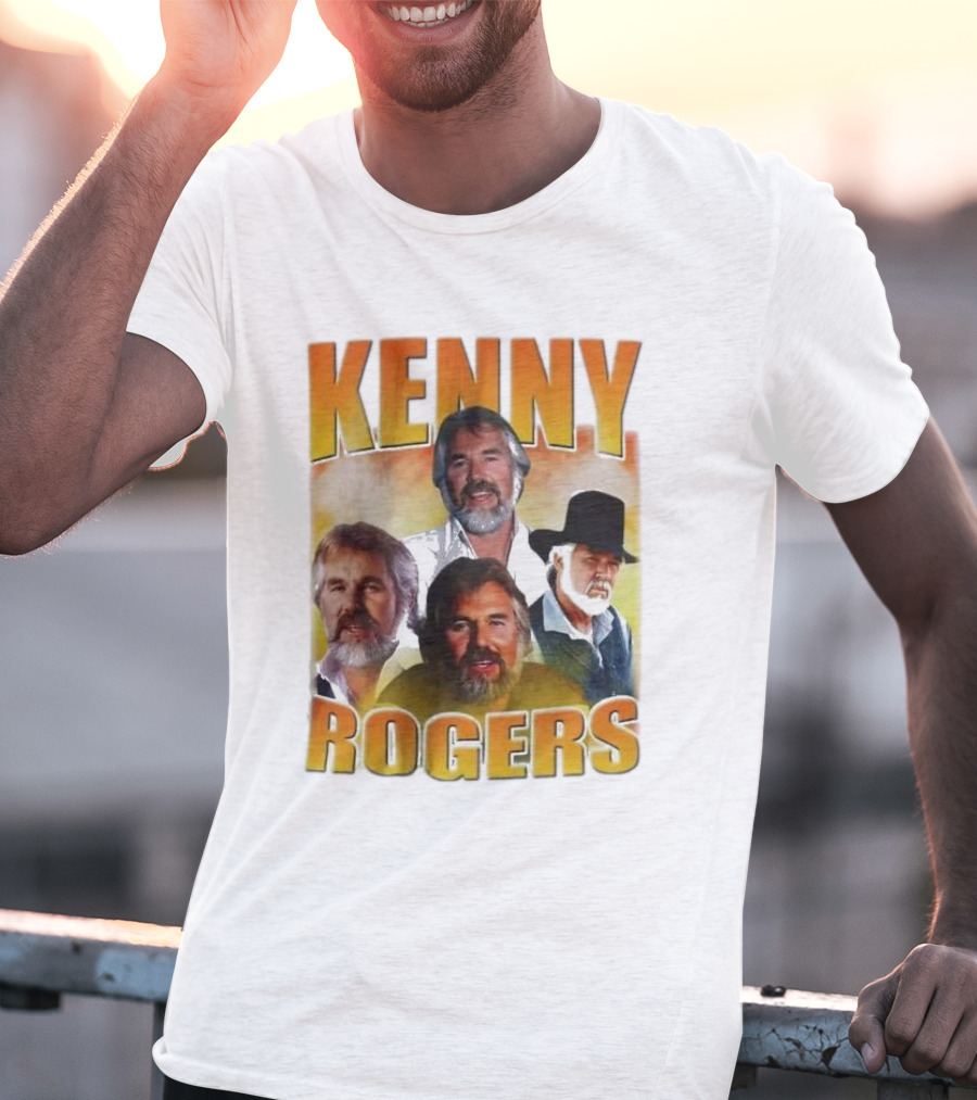 Kenny Rogers Multiple Portrait Collage T-Shirt