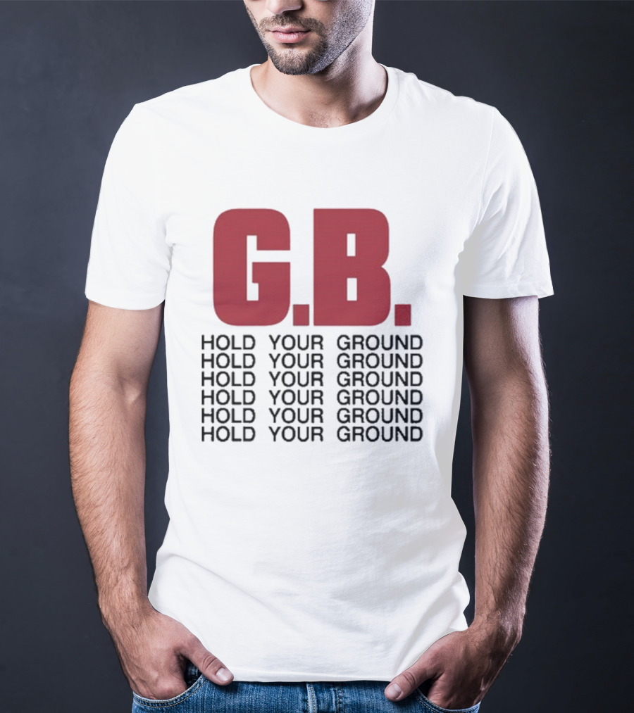 Gorilla Biscuits G.B. Hold Your Ground Hold Your Ground Repeated Text T-Shirt