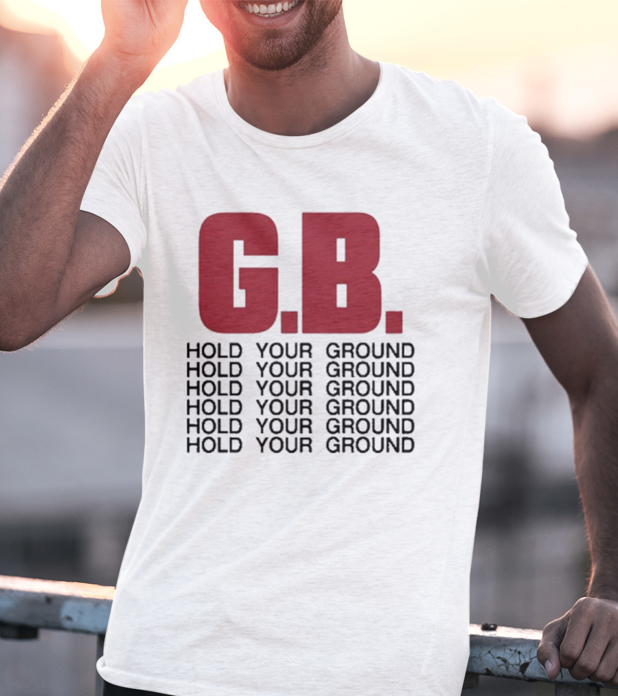 Gorilla Biscuits G.B. Hold Your Ground Hold Your Ground Repeated Text T-Shirt