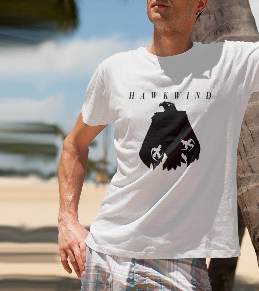 Hawkwind Eagle Silhouette With Mystical Elements T-Shirt