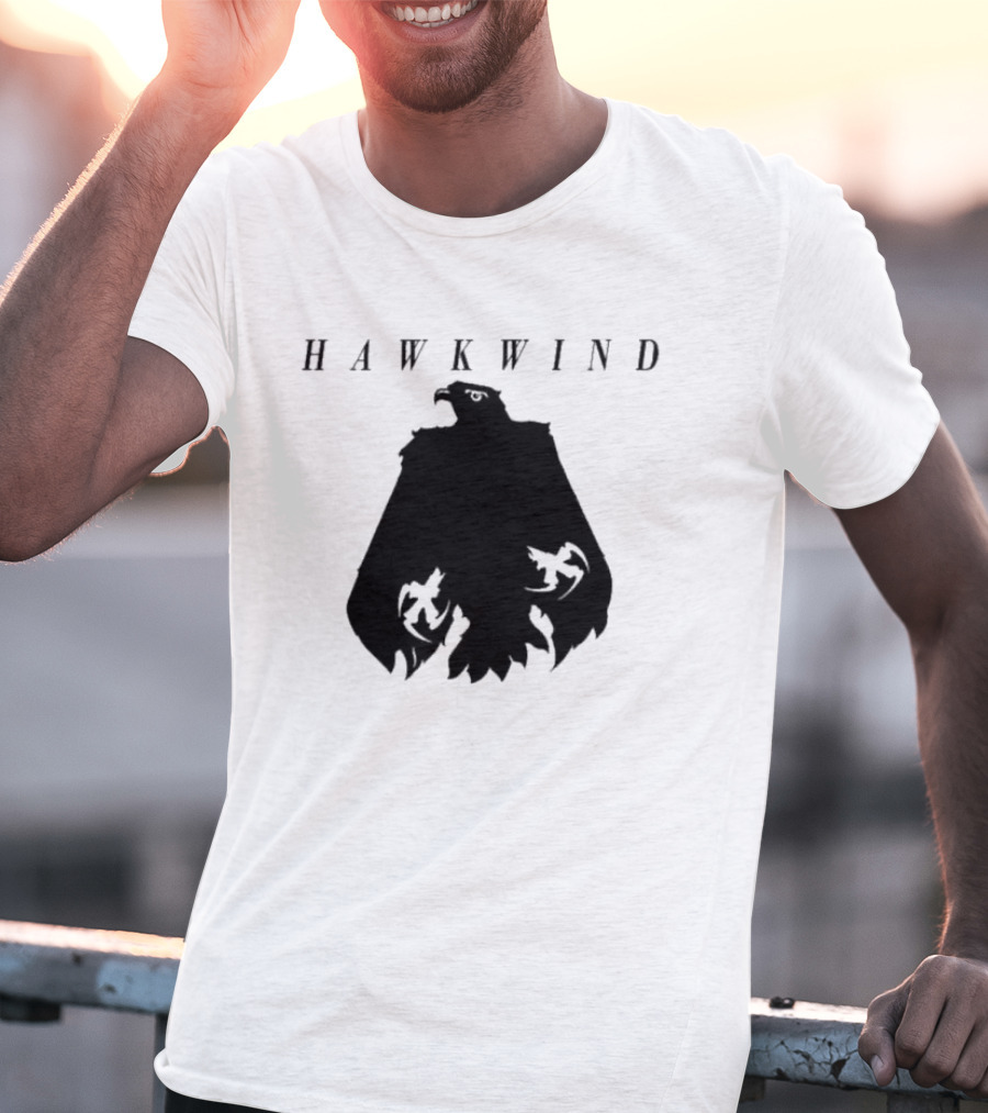 Hawkwind Eagle Silhouette With Mystical Elements T-Shirt