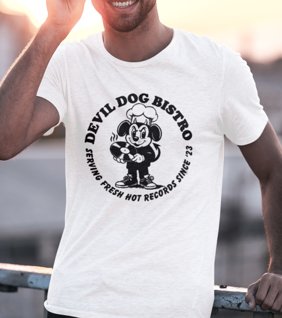 Devil Dog Bistro Fresh Hot Records Culinary Mascot Since ’23 T-Shirt
