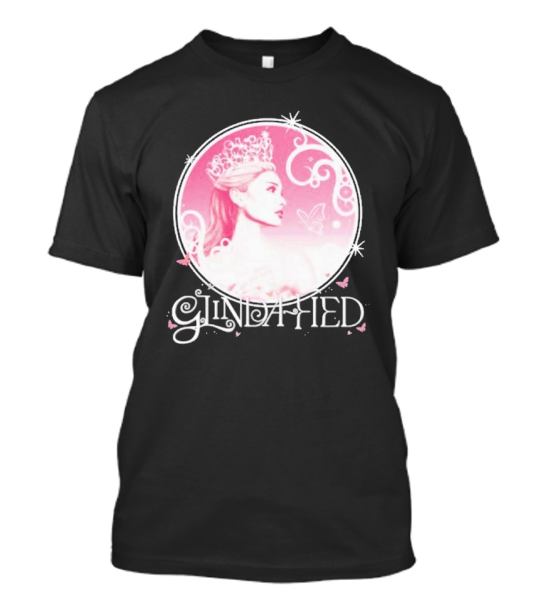 Glinda Fied Crowned Fairy Circle Butterflies T-Shirt