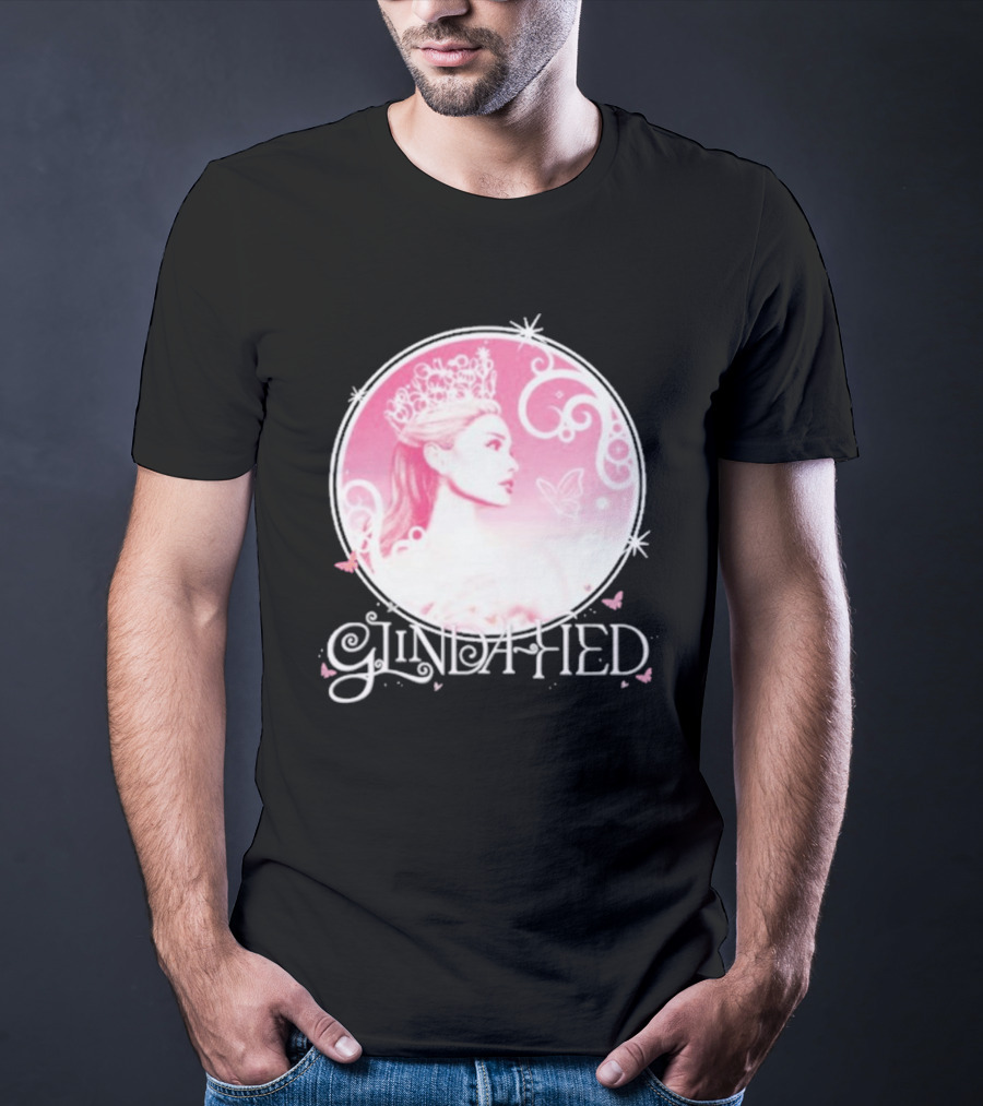 Glinda Fied Crowned Fairy Circle Butterflies T-Shirt