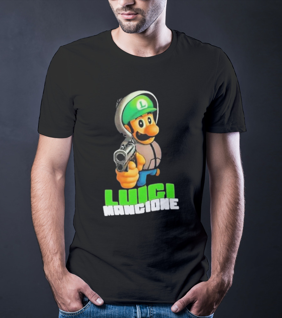 Luigi Mangione Luigi With Gun Iconic Image T-Shirt