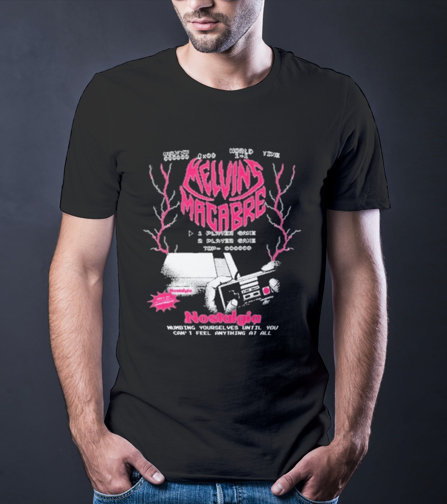 Melvins Macabre Nostalgia Numbing Yourself World View Meatcanyon 1 Player 2 Player Game 000000 T-Shirt