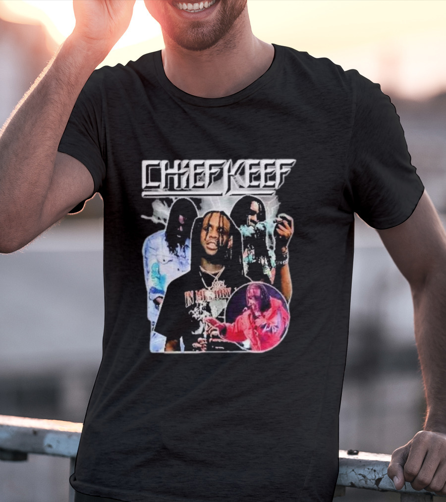 Chief Keef Collage Smoke And Red T-Shirt